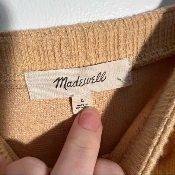 Madewell Gold Yellow Cami Button Sleeveless Dress Sz L